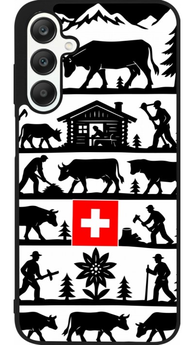 Coque Samsung Galaxy A25 - Silicone rigide noir Poya Suisse 1