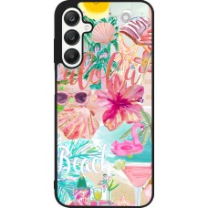 Coque Samsung Galaxy A25 - Silicone rigide noir Preppy Collage Aloha