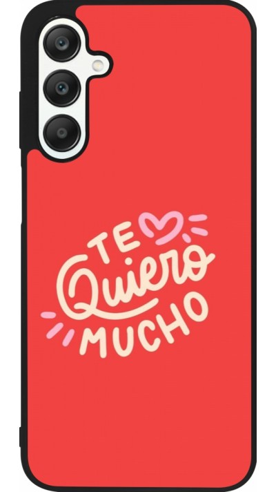 Coque Samsung Galaxy A25 - Silicone rigide noir Saint Valentines Day 26 Te quiero mucho