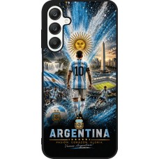 Coque Samsung Galaxy A25 - Silicone rigide noir Football Argentine splash 2026