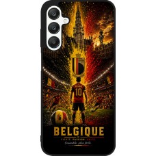 Coque Samsung Galaxy A25 - Silicone rigide noir Football Belgique splash 2026