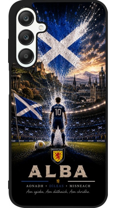 Coque Samsung Galaxy A25 - Silicone rigide noir Football Écosse splash 2026