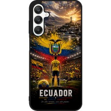 Coque Samsung Galaxy A25 - Silicone rigide noir Football Équateur splash 2026
