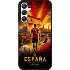 Coque Samsung Galaxy A25 - Silicone rigide noir Football Espagne splash 2026