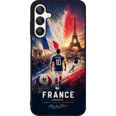 Coque Samsung Galaxy A25 - Silicone rigide noir Football France splash 2026