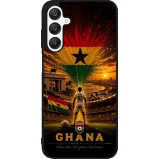 Coque Samsung Galaxy A25 - Silicone rigide noir Football Ghana splash 2026