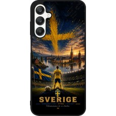 Coque Samsung Galaxy A25 - Silicone rigide noir Football Suède splash 2026