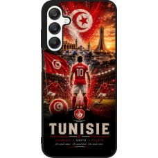Coque Samsung Galaxy A25 - Silicone rigide noir Football Tunisie splash 2026