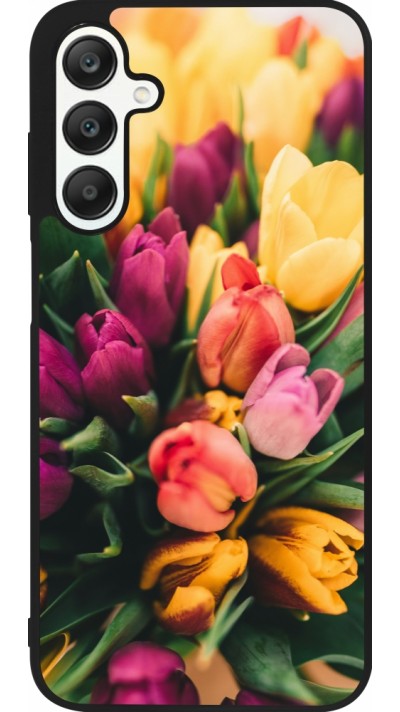 Coque Samsung Galaxy A25 - Silicone rigide noir Bouquet of tulips 2026