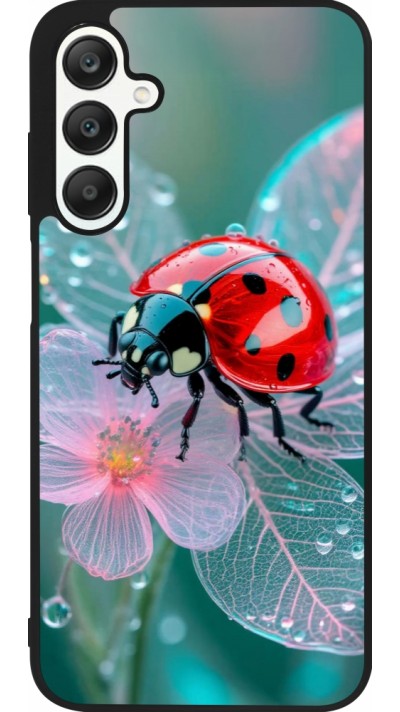 Coque Samsung Galaxy A25 - Silicone rigide noir Ladybird in bloom 2026