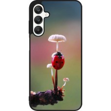 Coque Samsung Galaxy A25 - Silicone rigide noir Ladybird on a mushroom Spring 2026