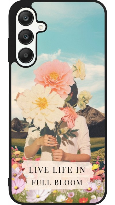 Coque Samsung Galaxy A25 - Silicone rigide noir Live life in full moon 2026