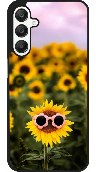 Coque Samsung Galaxy A25 - Silicone rigide noir Sunflower with glasses 2026