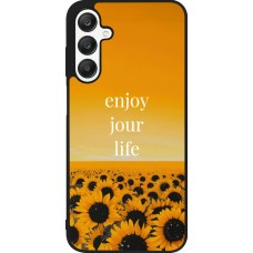 Coque Samsung Galaxy A25 - Silicone rigide noir Summer 2025 Enjoy your life