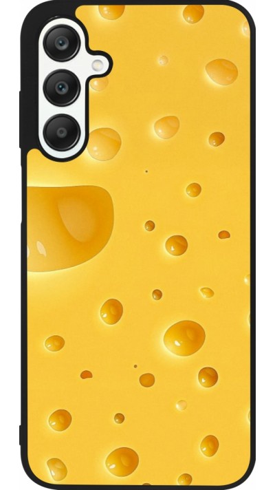 Samsung Galaxy A25 Case Hülle - Silikon schwarz  Nationalfeiertag Schweiz Cheese