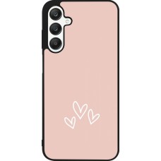 Samsung Galaxy A25 Case Hülle - Silikon schwarz Valentine 2023 three minimalist hearts