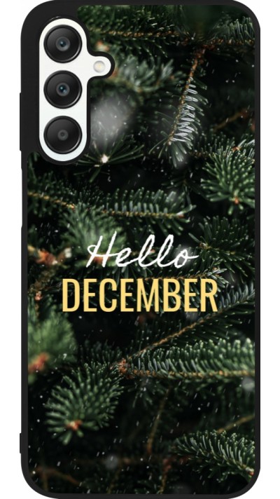 Coque Samsung Galaxy A25 - Silicone rigide noir Winter 25 Winter hello december