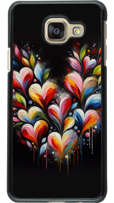 Coque Samsung Galaxy A3 (2016) - Valentine 2024 Coeur Noir Abstrait