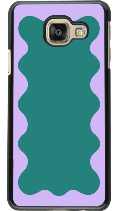 Coque Samsung Galaxy A3 (2016) - Wavy Rectangle Green Purple