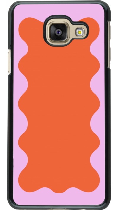 Coque Samsung Galaxy A3 (2016) - Wavy Rectangle Orange Pink