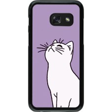 Samsung Galaxy A3 (2017) Case Hülle - Chat auf lila Hintergrund