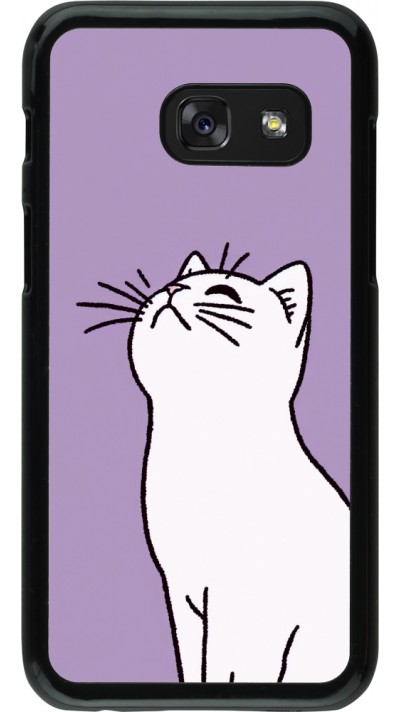 Coque Samsung Galaxy A3 (2017) - Chat sur fond violet