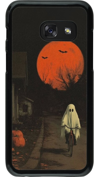 Coque Samsung Galaxy A3 (2017) - Halloween 2025 Ghost on a bicycle