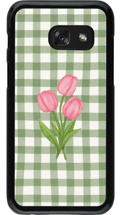 Coque Samsung Galaxy A3 (2017) - Green vichy tulips Spring 2026