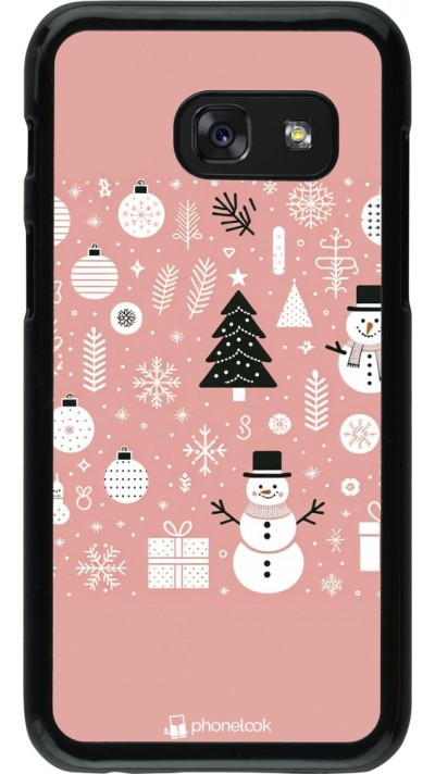 Samsung Galaxy A3 (2017) Case Hülle - Weihnachten 2024 Rose Schneemann Weihnachten