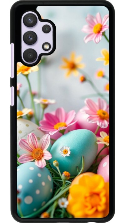 Coque Samsung Galaxy A32 - Easter 2026 Eggs with flowers
