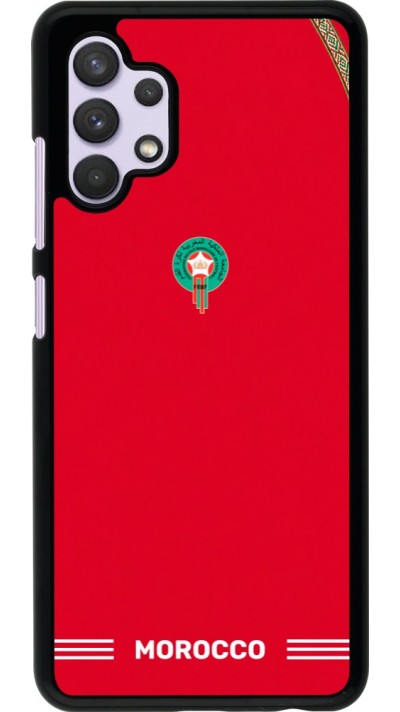 Coque Samsung Galaxy A32 - Maillot de football Maroc 2026 personnalisable