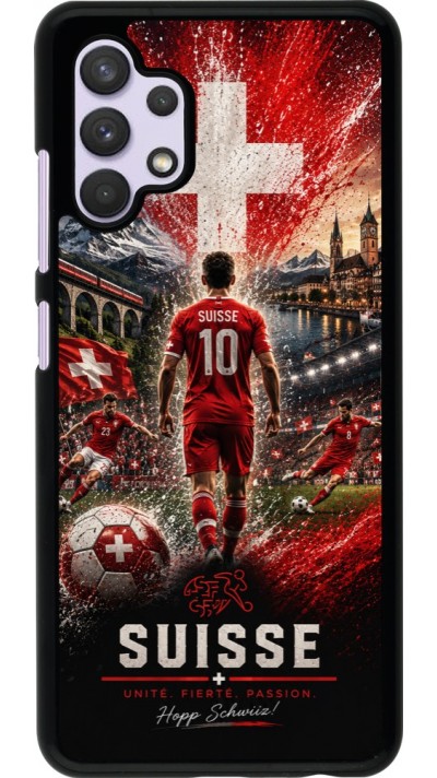 Coque Samsung Galaxy A32 - Football Suisse splash 2026