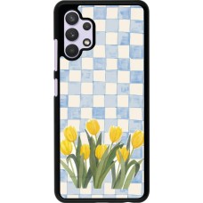 Coque Samsung Galaxy A32 - Blue vichy tulips Spring 2026