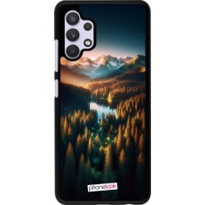 Samsung Galaxy A32 Case Hülle - Sonnenuntergang Waldsee