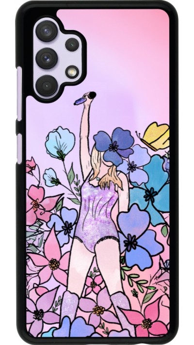Coque Samsung Galaxy A32 - Taylor Swift Sketch - Pink