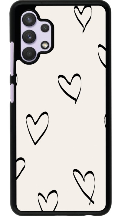 Coque Samsung Galaxy A32 - Valentine 2023 minimalist hearts