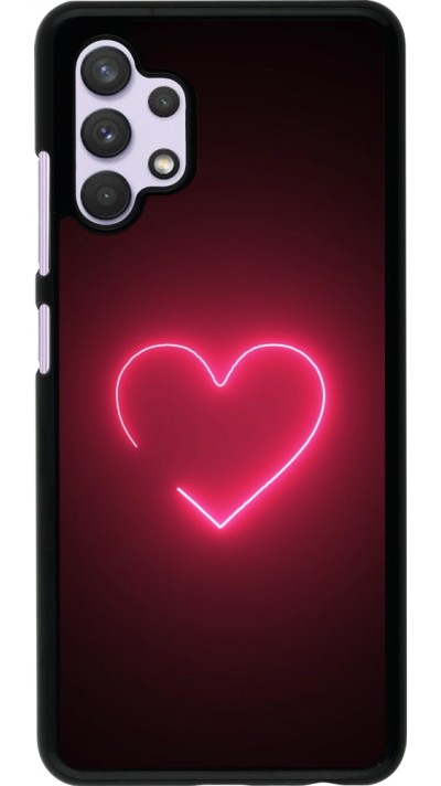 Coque Samsung Galaxy A32 - Valentine 2023 single neon heart