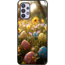 Coque Samsung Galaxy A32 - Silicone rigide noir Easter 2026 Decorated eggs