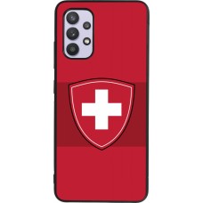 Coque Samsung Galaxy A32 - Silicone rigide noir Hockey World Championship Ecusson Suisse