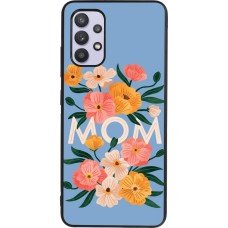 Coque Samsung Galaxy A32 - Silicone rigide noir Mom 2026 Flowers
