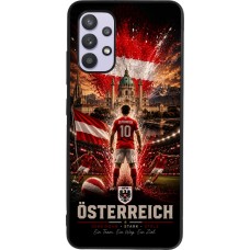 Coque Samsung Galaxy A32 - Silicone rigide noir Football Autriche splash 2026