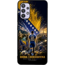 Coque Samsung Galaxy A32 - Silicone rigide noir Football Bosnie-Herzégovine splash 2026