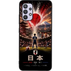 Coque Samsung Galaxy A32 - Silicone rigide noir Football Japon splash 2026