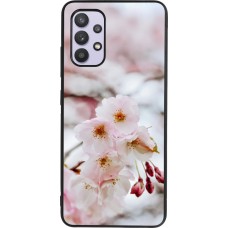Coque Samsung Galaxy A32 - Silicone rigide noir Cherry tree 2026