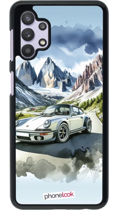 Coque Samsung Galaxy A32 5G - Porsche 911 Mountain Watercolor