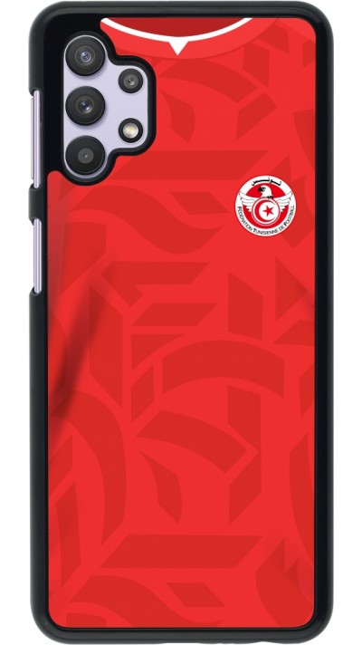 Coque Samsung Galaxy A32 5G - Maillot de football Tunisie 2022 personnalisable