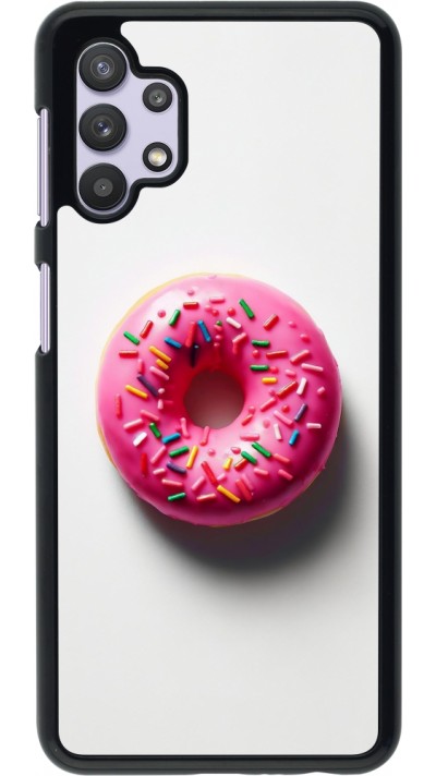 Coque Samsung Galaxy A32 5G - Weißer Hintergrund, pinker Donut