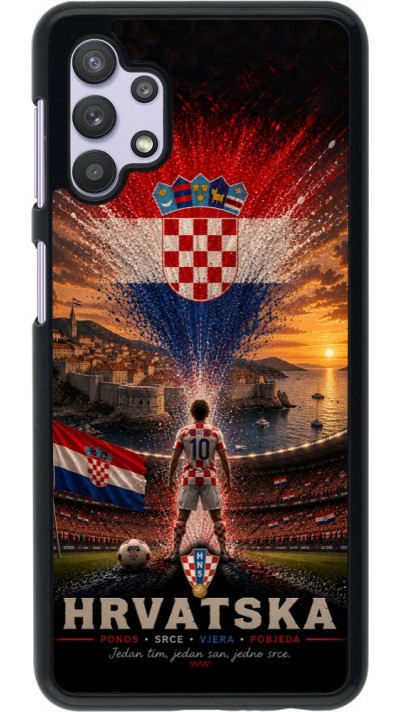 Coque Samsung Galaxy A32 5G - Football Croatie splash 2026