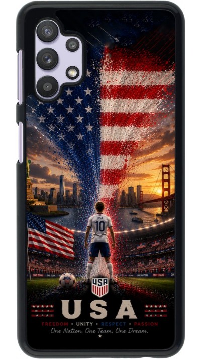 Coque Samsung Galaxy A32 5G - Football États-Unis splash 2026