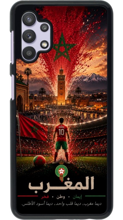 Coque Samsung Galaxy A32 5G - Football Maroc splash 2026